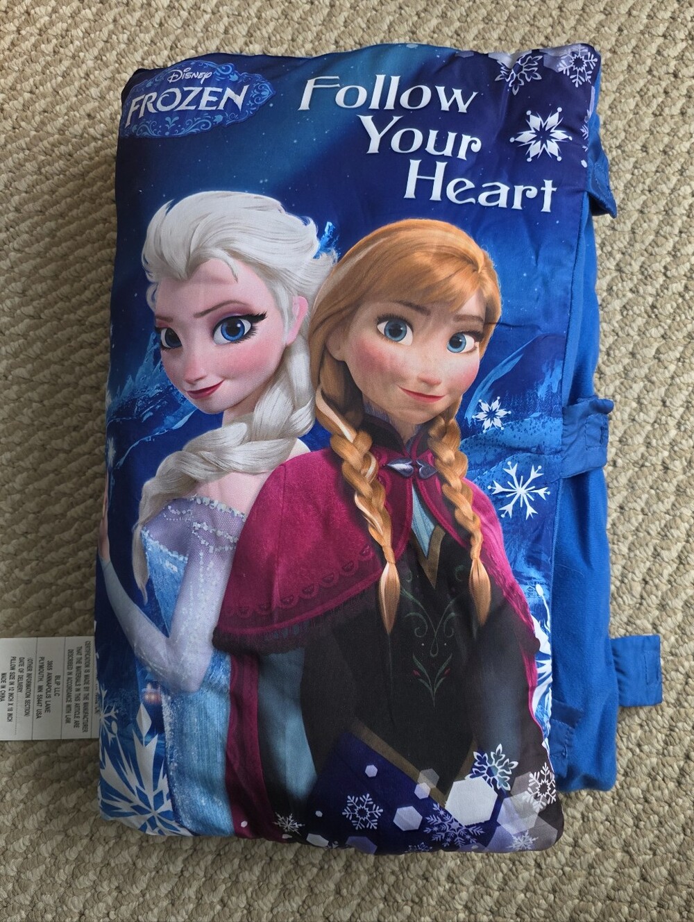 Disney Frozen "Follow Your Heart" Kids Pullow Book - Blue/Pink